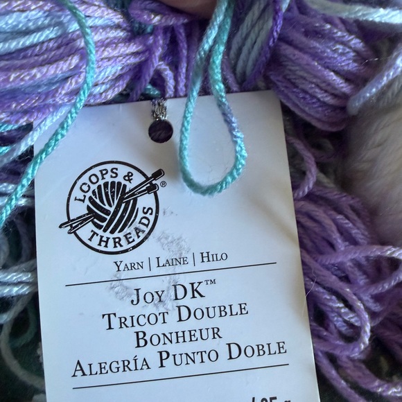 Assorted Baby & Soft Cotton Yarn Bundle in White, Lavender, Mint - Picture 9 of 12